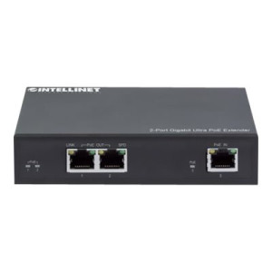 Intellinet 2-Port Gigabit Ultra PoE Extender, Adds up to 100 m (328 ft.)