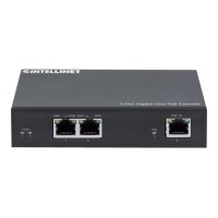 Intellinet 2-Port Gigabit Ultra PoE Extender, Adds up to 100 m (328 ft.) to PoE Range, PoE Power Budget 60 W, Two PSE Ports with 30 W Output Each, IEEE 802.3bt/at/af Compliant, Metal Housing