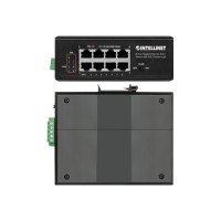 Intellinet PoE-Powered 8-Port Gigabit Ethernet PoE+ Industrial Switch with PoE Passthrough - Switch - unmanaged - 8 x 10/100/1000 (PoE+)