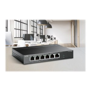 TP-LINK TL-SF1006P - V1 - Switch - unmanaged - 6 x 10/100...