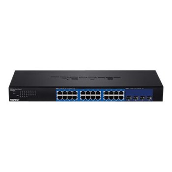 TRENDnet TEG 30284 - Switch - Smart - 24 x 10/100/1000 + 4 x 10 Gigabit SFP+