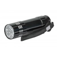 Manhattan LED Torch/Flashlight 3-pack (Clearance Pricing), Bright 45 Lumen Output (9 LEDs), Aluminium, Compact (85x25x25mm), Long Lasting Performance, Each torch uses 3x AAA batteries (3 included, enough for one torch), Carry Loop, Black, Three Years Warr