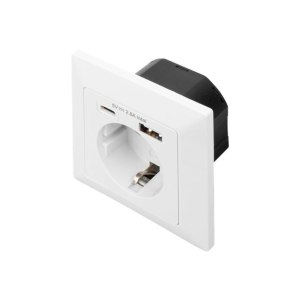 DIGITUS Safety Plug for Flush Mounting with 1 x USB...