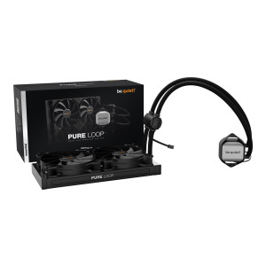 be quiet! Pure Loop 280mm - Prozessor-Flüssigkeitskühlsystem - (für: AM3, LGA1155, AM3+, LGA2011, LGA1150, LGA2011-3, LGA1151, LGA2011 (Square ILM), LGA2011-3 (Square ILM), AM4, LGA2066, LGA1200) - Kupfer - 140 mm - Komplett Schwarz