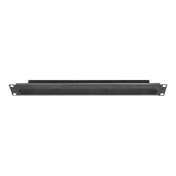 Intellinet 19" Cable Entry Panel with Cable Tray 2-Pack, with Brush, 1U, Black, 2pcs in a Box - Rack-Kabeleingangselement mit Kabeltrasse - Schwarz, RAL 9005 - 1U - 48.3 cm (19") (Packung mit 2)