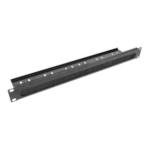 Intellinet 19" Cable Entry Panel with Cable Tray 2-Pack, with Brush, 1U, Black, 2pcs in a Box