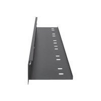 Intellinet 19" Cable Entry Panel with Cable Tray 2-Pack, with Brush, 1U, Black, 2pcs in a Box - Rack-Kabeleingangselement mit Kabeltrasse - Schwarz, RAL 9005 - 1U - 48.3 cm (19") (Packung mit 2)