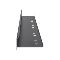 Intellinet 19" Cable Entry Panel with Cable Tray 2-Pack, with Brush, 1U, Black, 2pcs in a Box