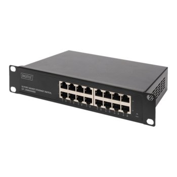 DIGITUS 16-Port Gigabit Switch, 10 Zoll, Unmanaged