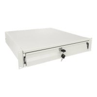 Intellinet 19" Storage Drawer, 2U, Lockable, 466mm Depth, Grey - Rack Storage Drawer - Grau, RAL 7035 - 2U - 48.3 cm (19")