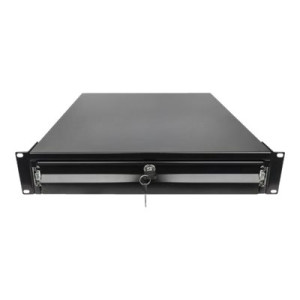 Intellinet 19" Storage Drawer, 2U, Lockable, 466mm Depth, Black