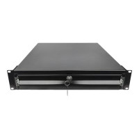 Intellinet 19" Storage Drawer, 2U, Lockable, 466mm Depth, Black