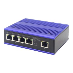 DIGITUS 4 Port Fast Ethernet Netzwerk Switch, Industrial,...