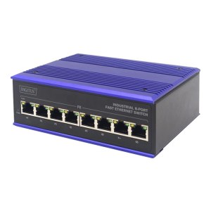 DIGITUS Industrial 8 Port Fast Ethernet Switch, Unmanaged