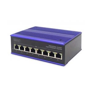 DIGITUS Industrial 8 Port Fast Ethernet Switch, Unmanaged