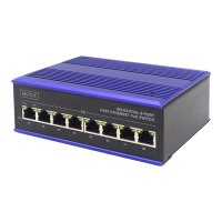 DIGITUS Industrial 8 Port Fast Ethernet PoE Switch, Unmanaged