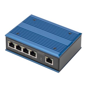 DIGITUS 4 Port Gigabit Netzwerk PoE Switch, Industrial,...