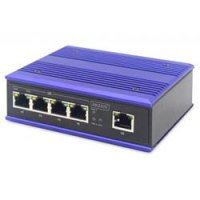 DIGITUS 4 Port Gigabit Netzwerk PoE Switch, Industrial, Unmanaged, 1 RJ45 Uplink