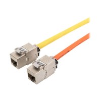 DIGITUS CAT 6A Keystone Modul, geschirmt mit intelligentem Kabelmanager, Set (24 Stück)