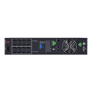 CyberPower Smart App Online S OLS1000ERT2UA - USV (in Rack montierbar/extern) - Wechselstrom 230 V - 900 Watt - 1000 VA - 1-phasig - 9 Ah - RS-232, USB - Ausgangsanschlüsse: 8 - 2U - Schwarz