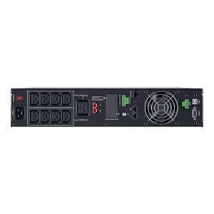 CyberPower Smart App Online S OLS3000ERT2Ua - USV (in Rack montierbar/extern) - Wechselstrom 230 V - 2700 Watt - 3000 VA - 1-phasig - 9 Ah - RS-232, USB - Ausgangsanschlüsse: 9 - 2U - Schwarz