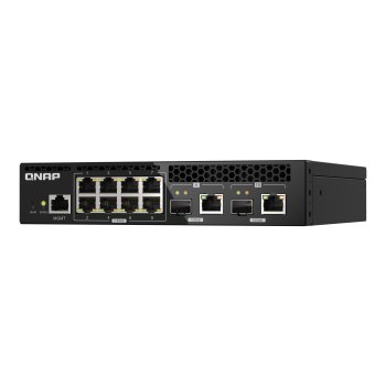 QNAP QSW-M2108R-2C - Switch - managed - 8 x 2.5GBase-T + 2 x combo 10 Gigabit SFP+/RJ-45