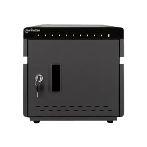 Manhattan Charging Cabinet/Cart via USB-C x10 Devices Desktop, Power Delivery 18W per port (180W total)