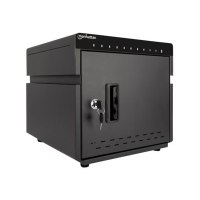 Manhattan Charging Cabinet/Cart via USB-C x10 Devices Desktop, Power Delivery 18W per port (180W total)