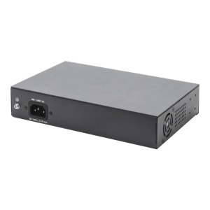 DIGITUS 8-Port Gigabit PoE Netzwerkswitch, Desktop, unmanaged, 2 Uplink Ports, SFP, 180 W, af/at/bt