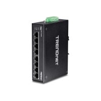 TRENDnet TI-PG80 - Switch - unmanaged - 8 x 100/1000/10000 - an DIN-Schiene montierbar, wandmontierbar - PoE+ (200 W)