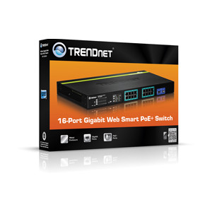 TRENDnet TPE 1620WS 16-Port Gigabit Web Smart PoE+ Switch