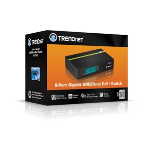 TRENDnet TPE TG80G GREENnet PoE+ Switch - Switch - 8 x 10/100/1000 (PoE+)