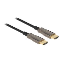 Delock High Speed - HDMI-Kabel - HDMI männlich zu HDMI männlich - 10 m - Glasfaser - Schwarz - Active Optical Cable (AOC)