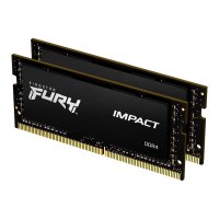 Kingston FURY Impact - DDR4 - Kit - 32 GB: 2 x 16 GB - SO DIMM 260-PIN - 2666 MHz / PC4-21300 - CL15 - 1.2 V - ungepuffert - non-ECC - Schwarz