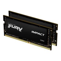 Kingston FURY Impact - DDR4 - Kit - 64 GB: 2 x 32 GB - SO DIMM 260-PIN - 2666 MHz / PC4-21300 - CL16 - 1.2 V - ungepuffert - non-ECC - Schwarz