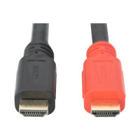 DIGITUS HDMI High Speed connection cable type A w/amp. M/M 10m Ultra HD 24p CE gold - Cavo - Digitale/display/video