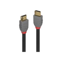 Lindy Anthra Line - Ultra High Speed - HDMI-Kabel mit Ethernet - HDMI männlich zu HDMI männlich - 50 cm - Dreifachisolierung - Schwarz - rund, Dolby DTS-HD Master Audio-Unterstützung, Dolby TrueHD-Unterstützung, unterstützt 8K 120 Hz (7680 x 4320)