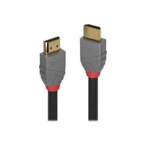 Lindy Anthra Line - Ultra High Speed - HDMI-Kabel mit Ethernet - HDMI männlich zu HDMI männlich - 3 m - Dreifachisolierung - Schwarz - rund, Dolby DTS-HD Master Audio-Unterstützung, Dolby TrueHD-Unterstützung, unterstützt 8K 120 Hz (7680 x 4320)