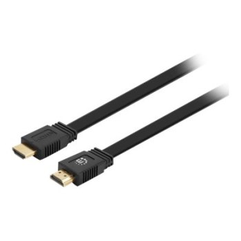 Manhattan HDMI Cable with Ethernet (Flat), 4K@60Hz (Premium High Speed)