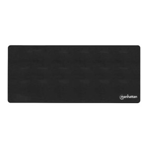 IC Intracom Manhattan XXL Gaming Mousepad Smooth Top Surface Mat, Micro-textured surface for ultra-high precision with optical and laser mice (800x350x3mm), Non Slip Rubber Base, Water Resistant, Stitched Edges, Black, Lifetime Warranty