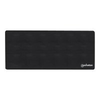 IC Intracom Manhattan XXL Gaming Mousepad Smooth Top Surface Mat, Micro-textured surface for ultra-high precision with optical and laser mice (800x350x3mm), Non Slip Rubber Base, Water Resistant, Stitched Edges, Black, Lifetime Warranty