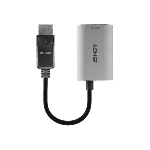 Lindy Adapterkabel - USB-C (nur Spannung), DisplayPort zu HDMI weiblich - 11 cm - Grau - USB-Strom, aktiver Signalwandler, unterstützt 8K 60 Hz (7680 x 4320)