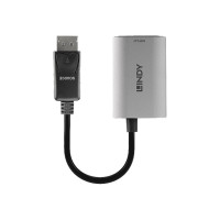 Lindy Adapterkabel - USB-C (nur Spannung), DisplayPort zu HDMI weiblich - 11 cm - Grau - USB-Strom, aktiver Signalwandler, unterstützt 8K 60 Hz (7680 x 4320)