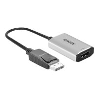 Lindy Adapterkabel - USB-C (nur Spannung), DisplayPort zu HDMI weiblich - 11 cm - Grau - USB-Strom, aktiver Signalwandler, unterstützt 8K 60 Hz (7680 x 4320)