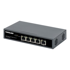 Intellinet Switch - 4 x 10/100/1000 (PoE+) + 1 x...