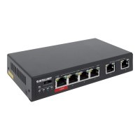 IC Intracom Intellinet - Switch - 3 x 10/100 (PoE+) + 1 x 10/100 (Hi-PoE) + 2 x 10/100 (uplink)