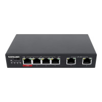 IC Intracom Intellinet - Switch - 3 x 10/100 (PoE+) + 1 x 10/100 (Hi-PoE) + 2 x 10/100 (uplink)