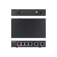 IC Intracom Intellinet - Switch - 3 x 10/100 (PoE+) + 1 x 10/100 (Hi-PoE) + 2 x 10/100 (uplink)