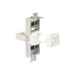 IC Intracom Intellinet Modular Plug Cat6a 10G Shielded Toolless RJ45 Modular Field Termination Plug, For Easy and Quick High-quality Cable Assembly in the Field, STP, for Solid & Stranded Wire, Gold-plated Contacts, Metal Housing