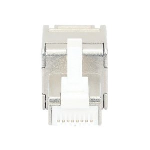 IC Intracom Intellinet Modular Plug Cat6a 10G Shielded Toolless RJ45 Modular Field Termination Plug, For Easy and Quick High-quality Cable Assembly in the Field, STP, for Solid & Stranded Wire, Gold-plated Contacts, Metal Housing